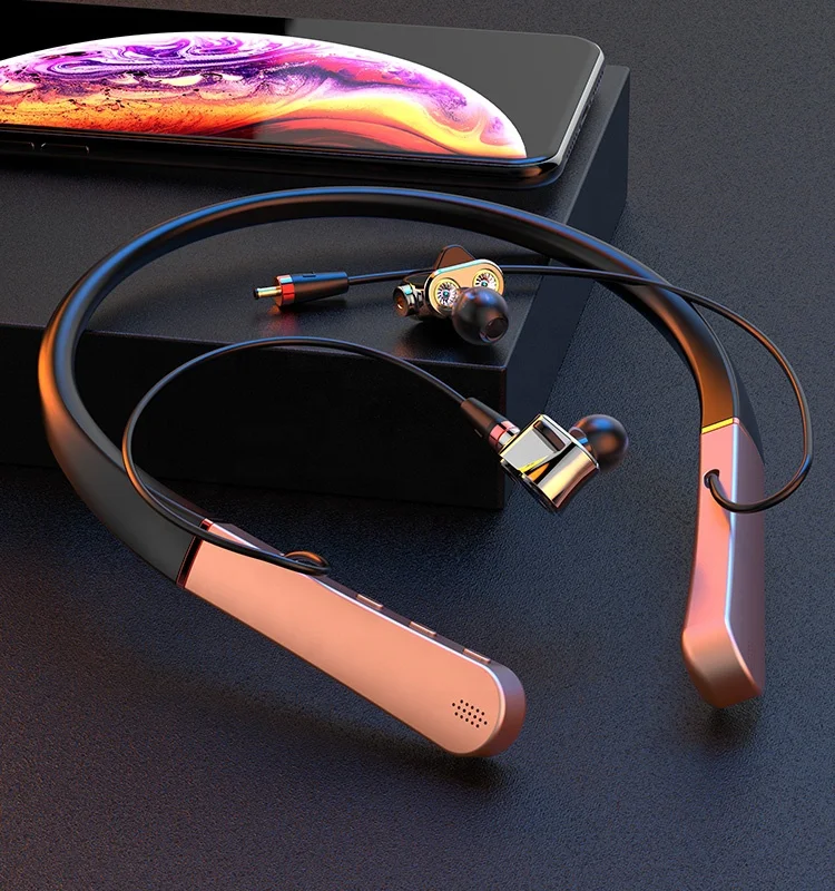 Спортивные наушники для фитнеса Z6s, игровая гарнитура, 5,0, Bluetooth наушники с шейным ремешком, наушники с двойным Драйвером