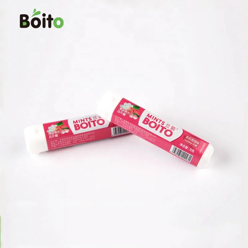 New arrival jasmine peach flavor ball hard candy chinese white chrysanthemum tablet candy