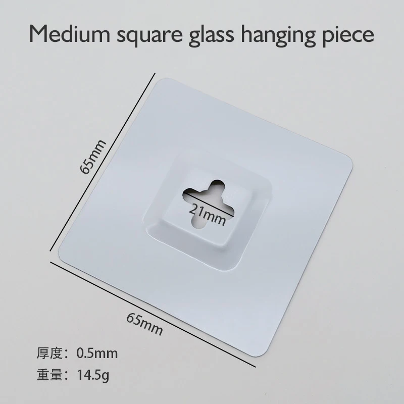 HOT SELL cheap wholesale square gass plate hooks for Mirror frameless glass mirror hardware accessories cross mirror hangers