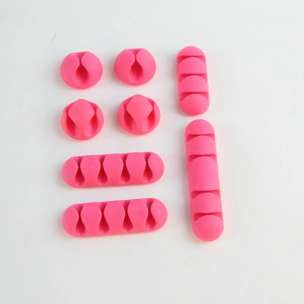 Manufacturer TPR Five Sizes Multifunctional Earphone Adhesive Cable Wire Winder Organizer