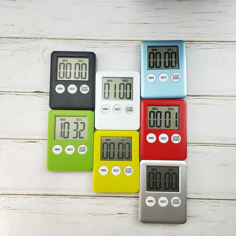 Cheap promotion gifts digital countdown magnet LCD timer for promotion Mini magnetic digital kitchen timer