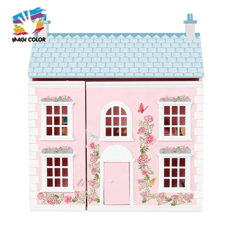 New Style Simulation Miniature 3 Layers Wooden Vintage Dollhouse For Kids W06A534