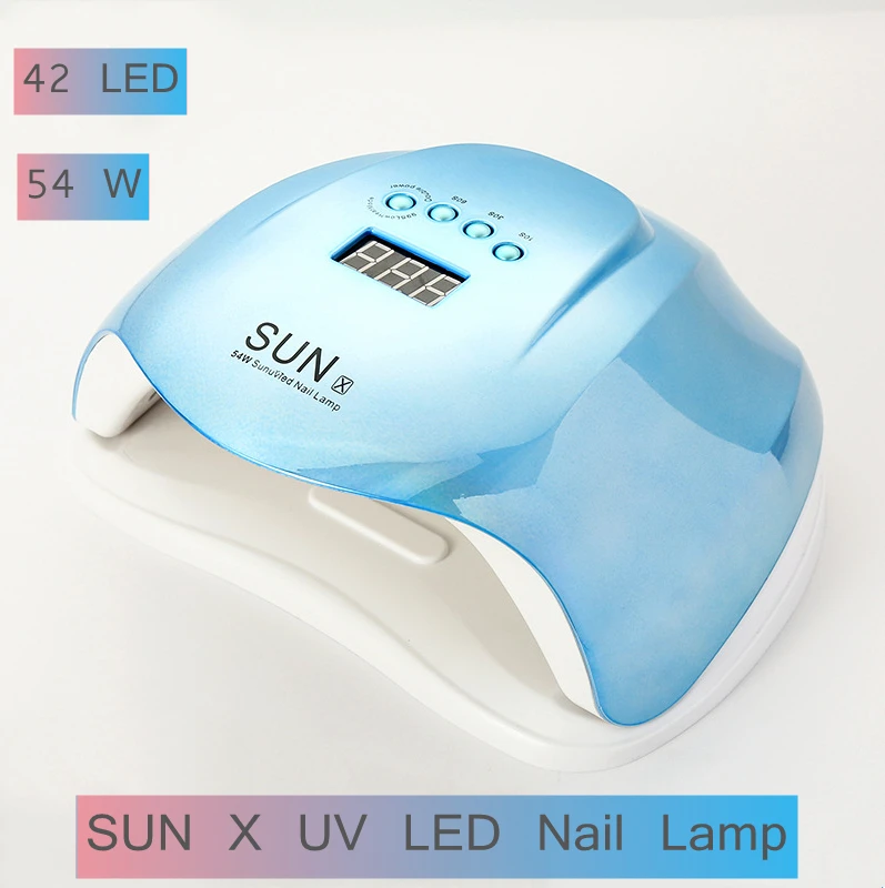 Nails Dryer 54 W SUN X Gel Polish Drying Lamp timing infrared sensor UV LED Nail Lamp