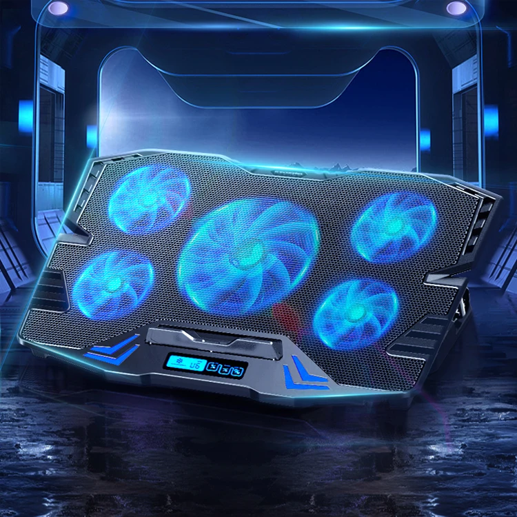 Пластиковая охлаждающая подставка для ноутбуков, 15,6 дюйма, 5 вентиляторов