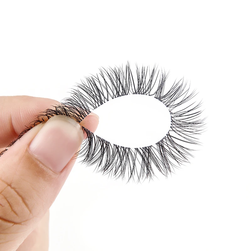 Лидер продаж, легкая самонастраивающаяся 3D супертонкая лента, шелковые DIY кластеры ресниц из искусственной норки, предварительно нарезанные сегменты ресниц