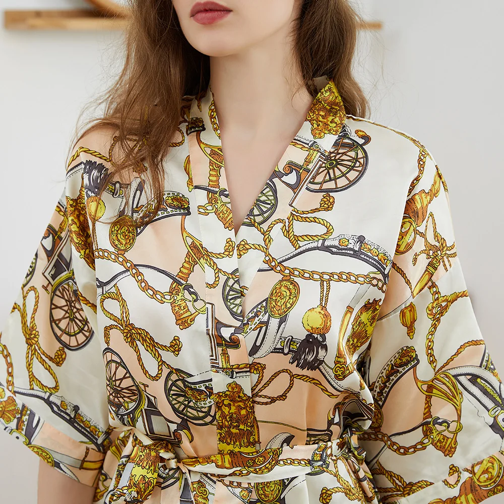 Green tex Custom LOGO Silk Satin Robe Bridesmaid Satin Robes Women Sleepwear SPA Beauty Dress