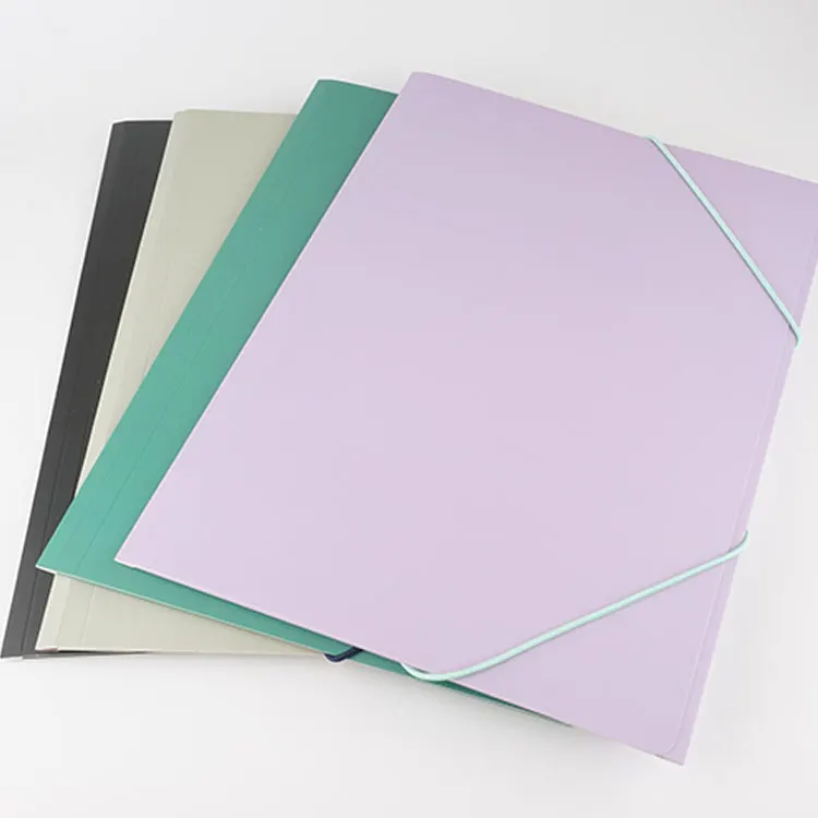 Wholesale Factory Price Customize Design Print LOGO A4 Colorful Cardboard Fashion Document File Folders For Business Office