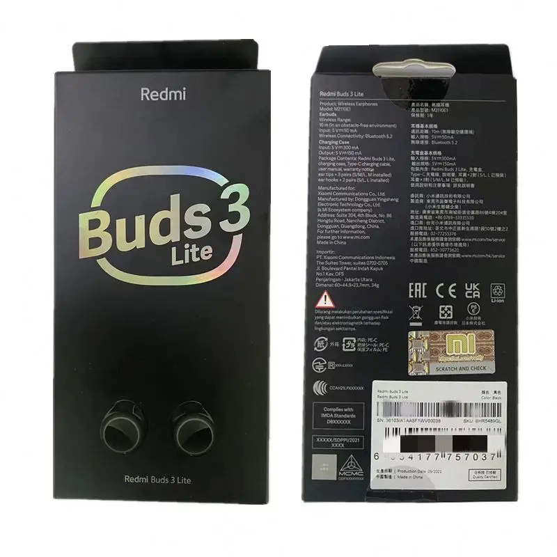 Игровые наушники Ipods Pro беспроводные Airdots Xiaomi Redmi Buds 3