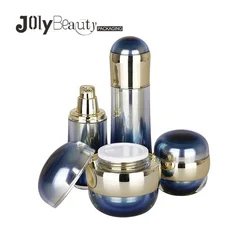 Luxury design cosmetic plastic containers cosmetic empty packaging lotion bottles and jars