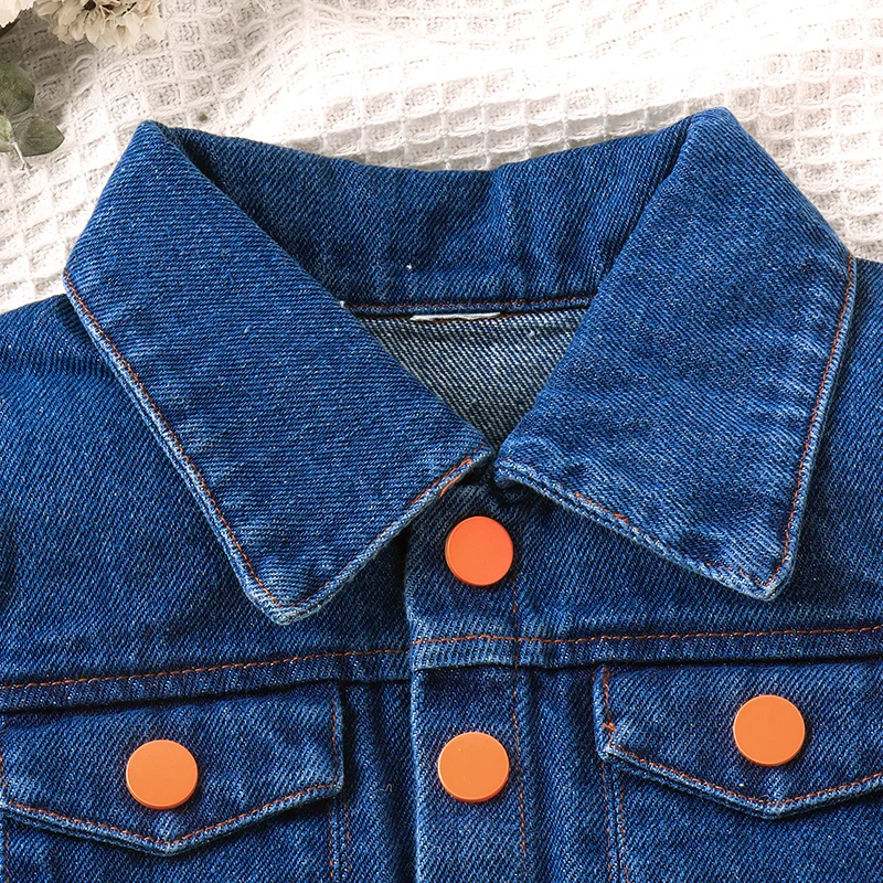Latest Kids Sets Summer Girls Clothing Denim Vest and Solid Color Sleeveless Jumpsuit 4-7 Years Girls Clothes