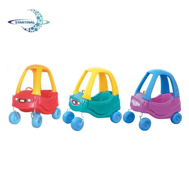 Indoor children ride on toy plastic cartoon car for kindergarten