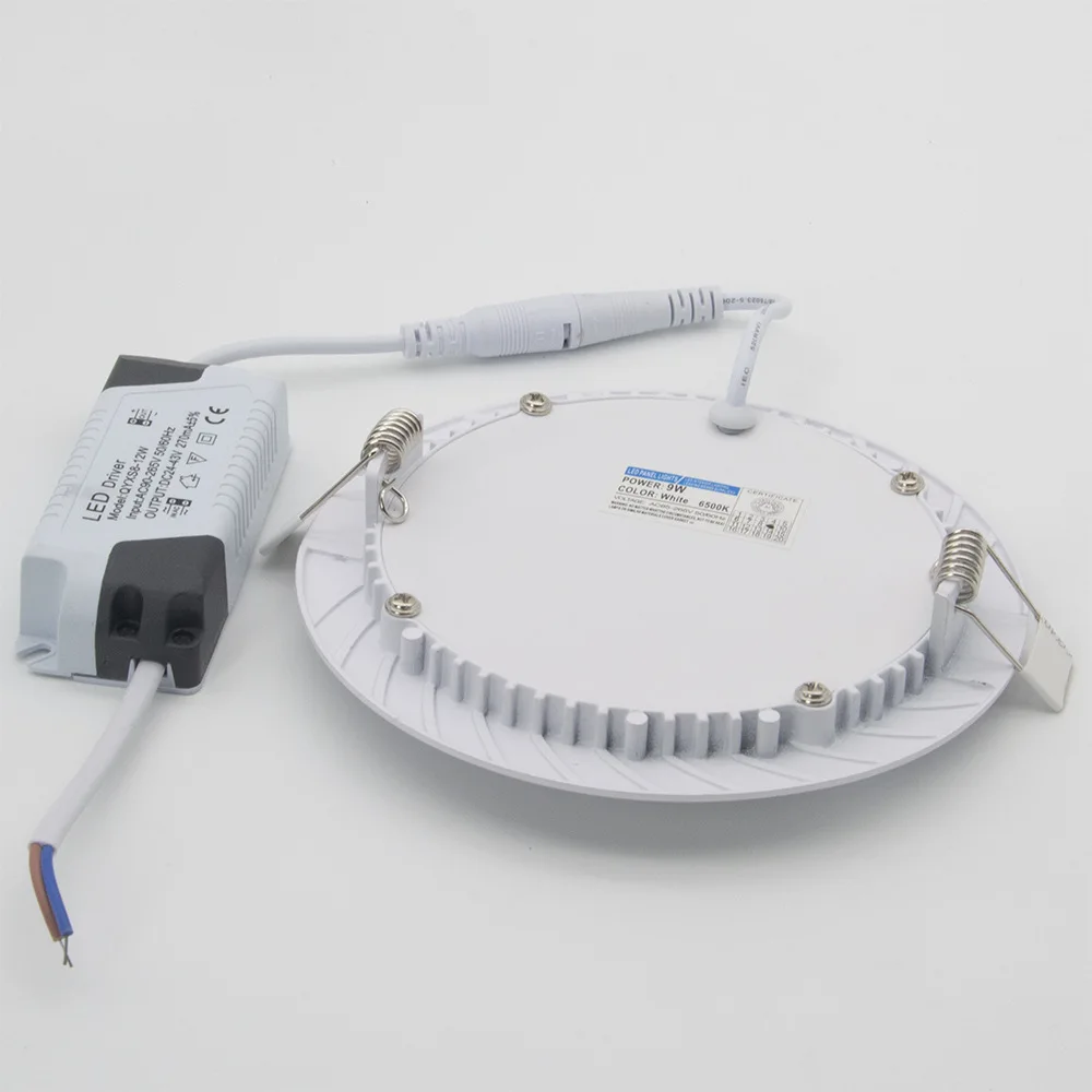 Jiaxing Ce  Rohs Good Price Ip44 3w 6w 9w 12w 18w 24w Recessed Round Ultra Thin Slim Led Panel Light
