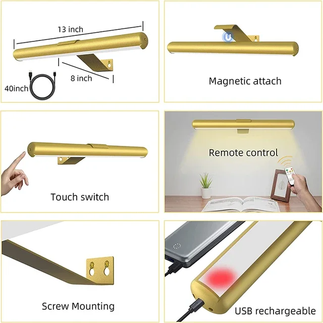 Modern Gallery Picture Light Indoor wireless Wall amp Rechargeable with remote control for  Wall lamp megnetic