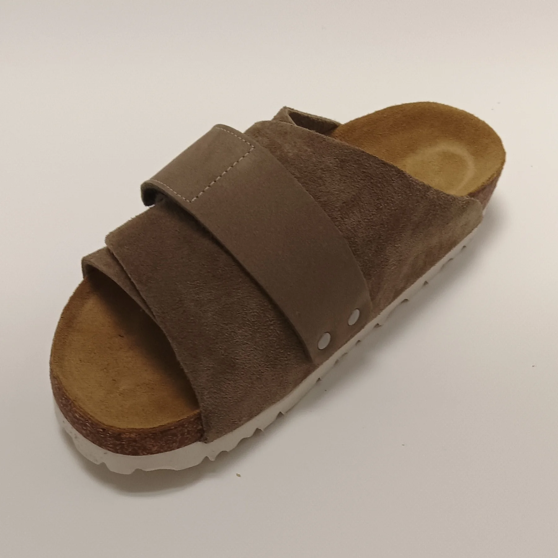 Dark Brown Unisex Cork Leather Slippers Lightweight Disposable Anti-Slip Fall Summer Spring Beach Use Indoor-Outdoor