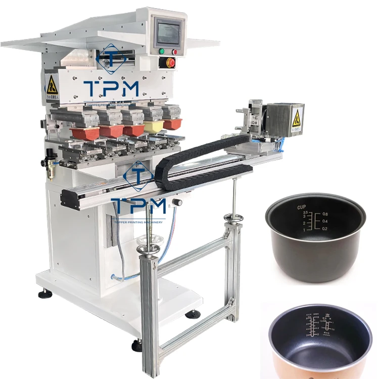 TPM servo rotary 5 colors  measuring cup rice cooker for scale printer pad printing machine