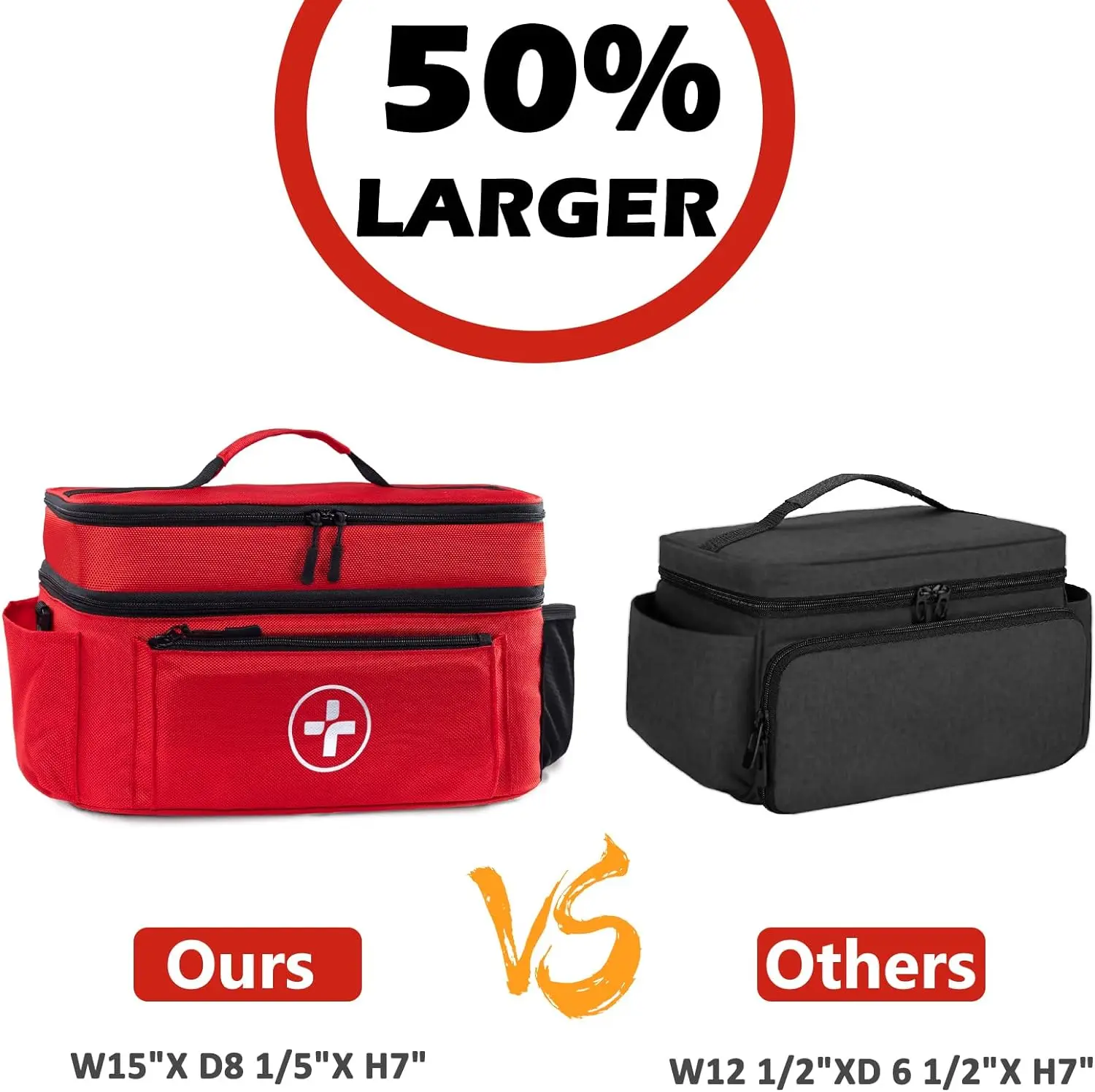 Functional Pockets  Empty Travel Medicine Bag Organizer Storage Pill Bottle Organizer Storage  First Aid Kit