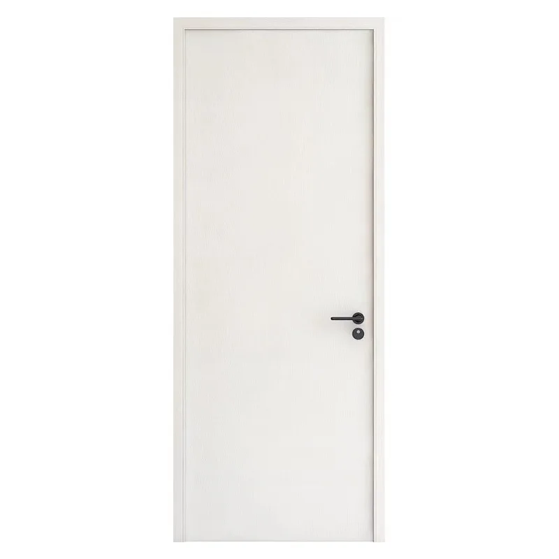 Fire-rated Solid Wood Door Customized High Quality Luxury Teak Wood White Painted Swing Door