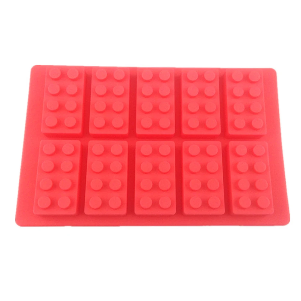 10 cavity Lego Brick Shaped Silicone Ice Cube Tray/Wholesale lego silicone ice mold