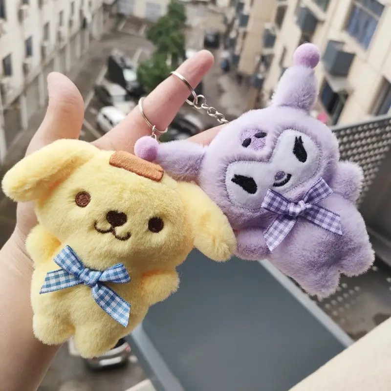 Low Price Wholesale Cute Plush Doll Pendant Keychain Cinnamoroll Kuromi Sanrio Plush Doll