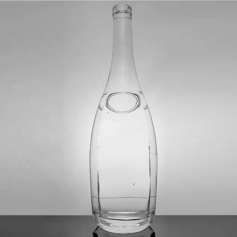 Label Panel Big Spirits Container 1 litre 1000ml Liquor Classic T-cork Finish Round Empty esd Alcohol Glass 1l Alcohol Bottle