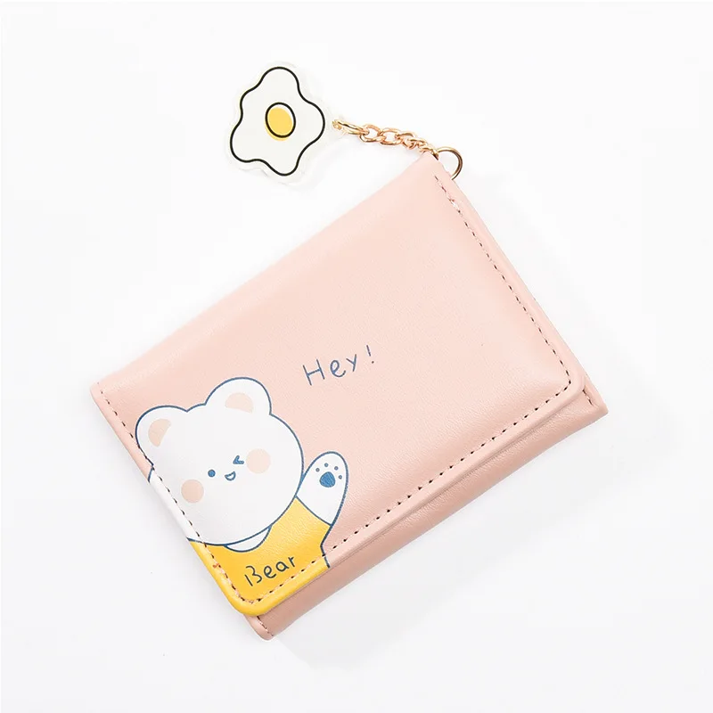 New Arrival Cartoon wallet mini PU leather three fold wallet purse woman carteras para mujer billeteras para mujer