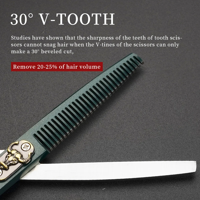 Professional stainless steel hair scissors  Accept customized logos Barber thinning shears