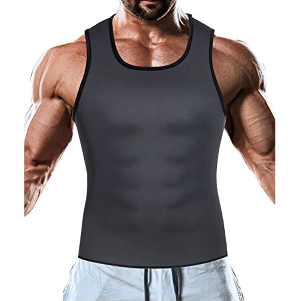Men Sauna Vest Sweat Shirt Neoprene Slimming Body Shaper Hot Sauna Waist Trainer Corset Vest