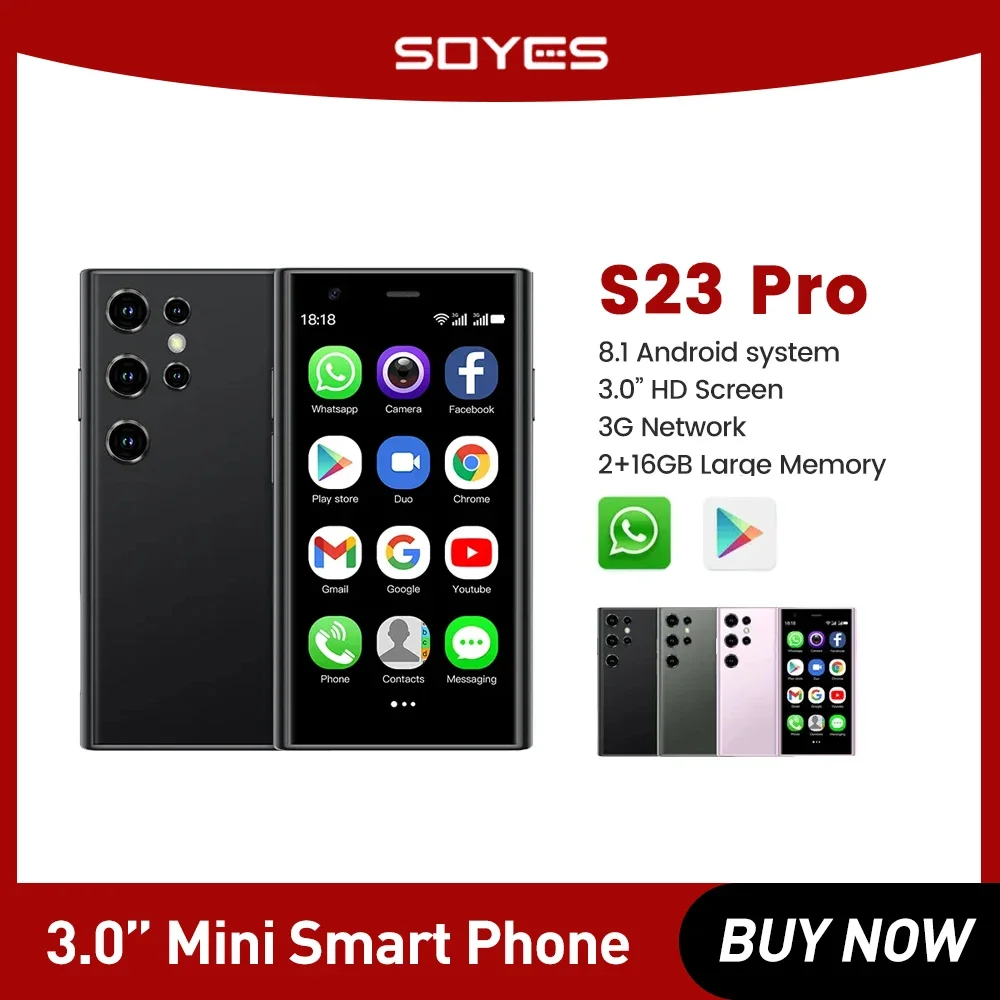 Soyes S23 Pro Mini Smartphone 3G WCDMA 3.0 Inch Screen Dual Cameras