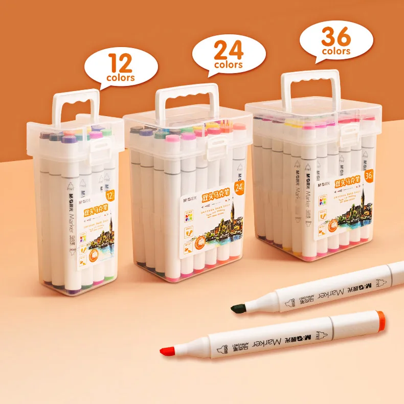 24 Colors Poster Art Rotuladores Punta Pincel Graffiti Paint Colour Marker Pen