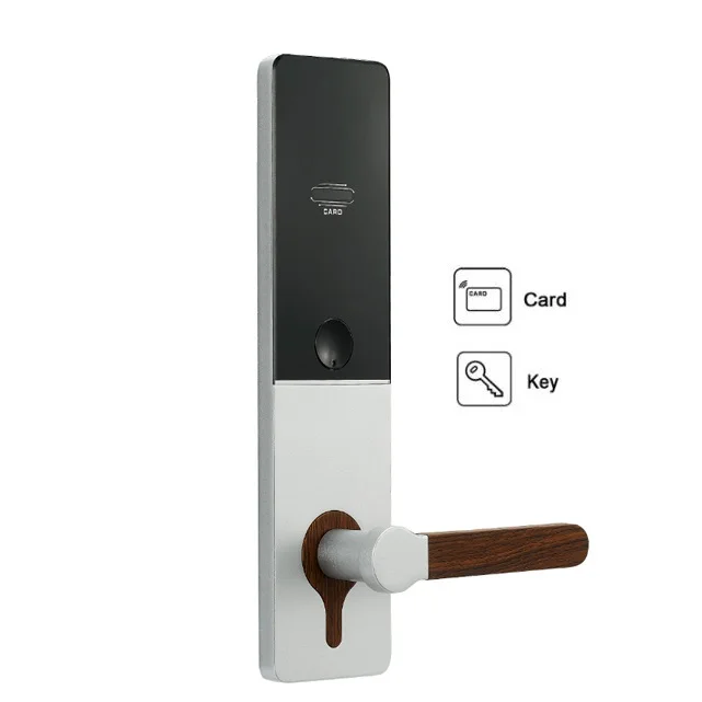 2019 New Arrival Aluminum125khz T5577 RFID Keycard Hotel Door Lock system electronic smart lock for hotels