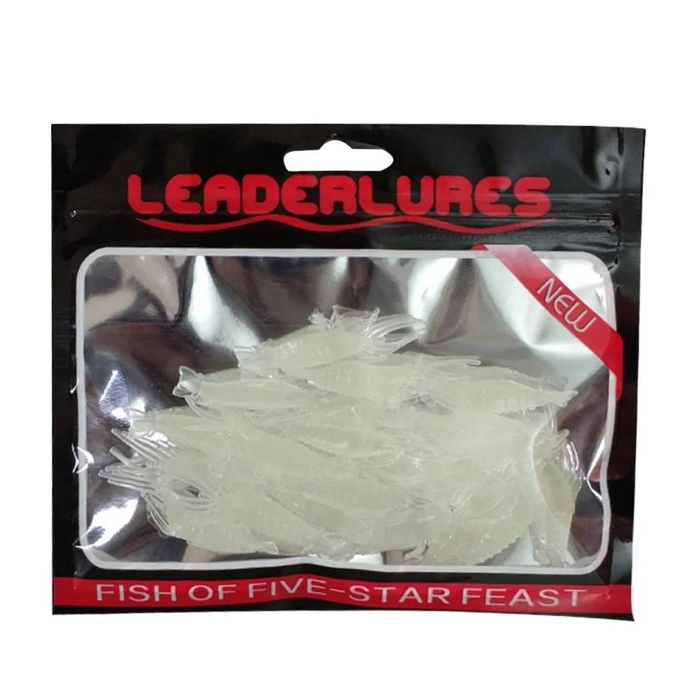 20pcs/bag Artificial soft Shrimp Fishing Lure Prawn Plastic Soft Bait