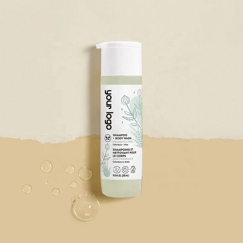 For Baby 2-In-1 Cleansing Shampoo + Body Wash Gentle Clean Tear-Free Formula Custom Private Label