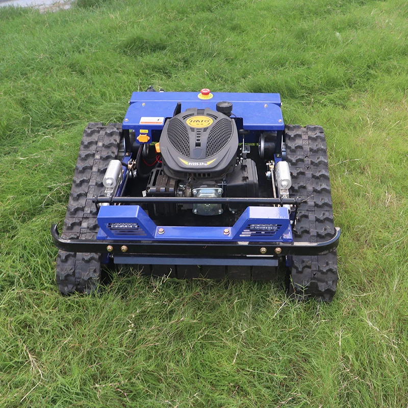 Free Shipping All terrain remote lawn mower 800 mm remote control lawn mower rubber tracks for sale