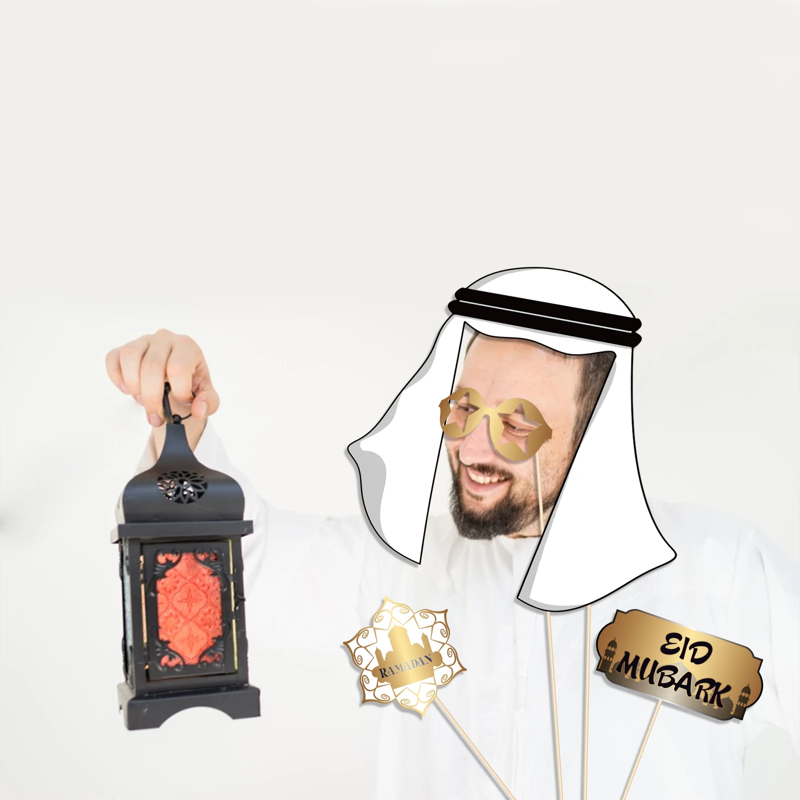  PZ216 25 шт Eid Мубарак Вечеринка смешные фото реквизиты на заказ стенд реквизит Рамадан украшения партии