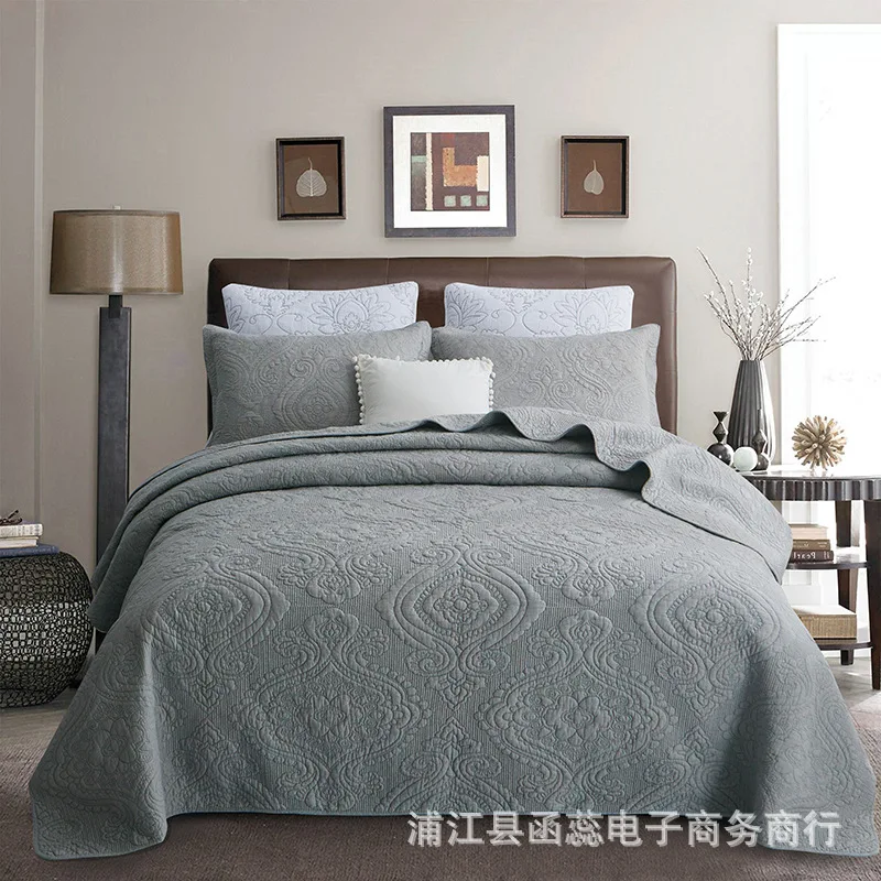 Wholesale quilted thin bedspread in microfiber polyester fabric