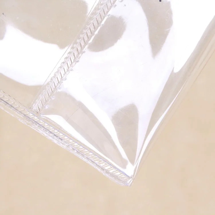 Double Thickness Customized Printing Pvc Plastic Tote Reusable Shopping Bag