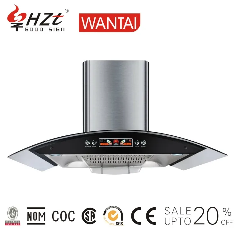 cheap price push button white slim kitchen cooker extractor hood