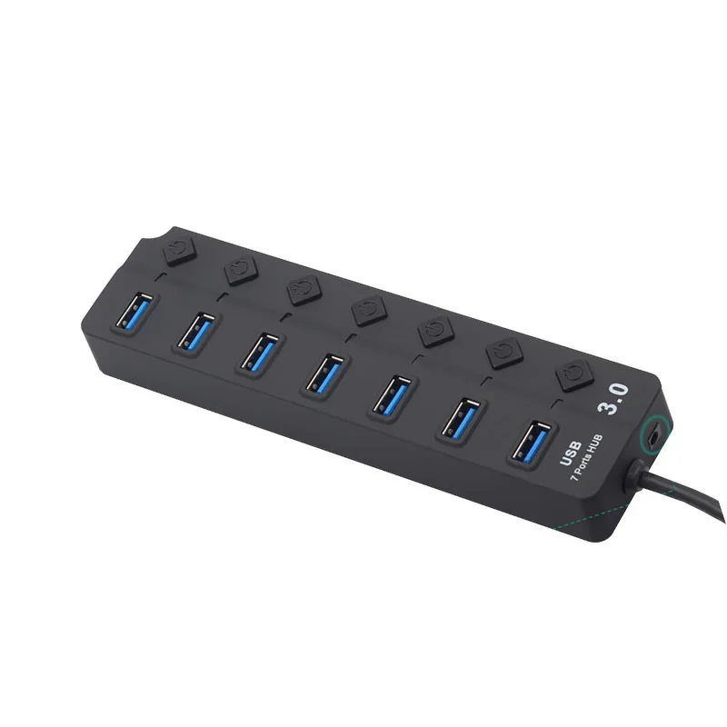 USB Hub 3.0 High Speed 4 / 7 Port USB 3.0 Hub Splitter with On/Off Switch