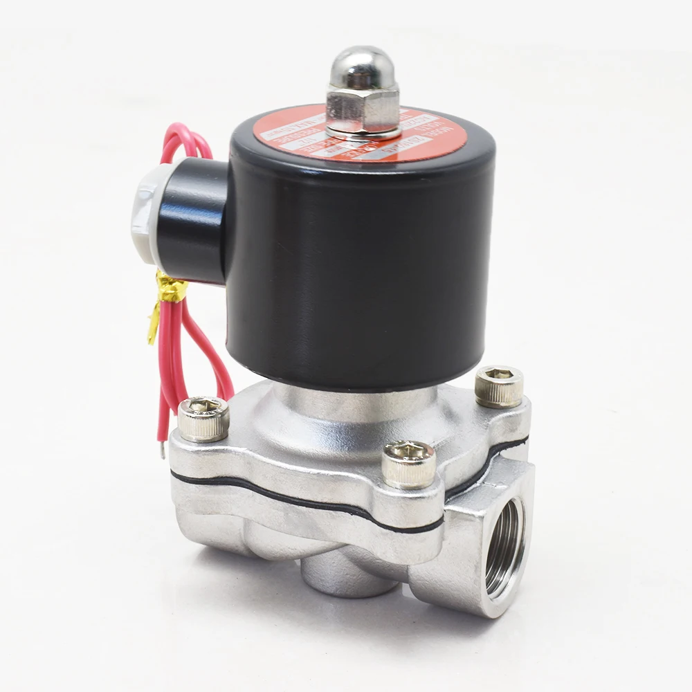 SS304 2S160-15 G 1/2 Normally Closed Stainless Steel 2 Way Miniature Solenoid Valve DC 24V 12V AC 110V 220V