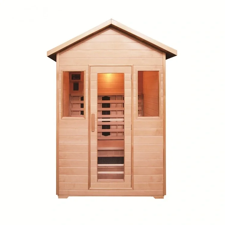 Double Person Outdoor Infrared Sauna House with Rain Cover