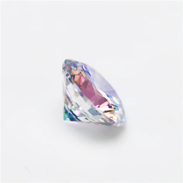 Good Quality Machine Cut Brilliant Coating Aurora Borealis CZ Cubic Zirconia Loose Gemstone AB Color Zircon Stone