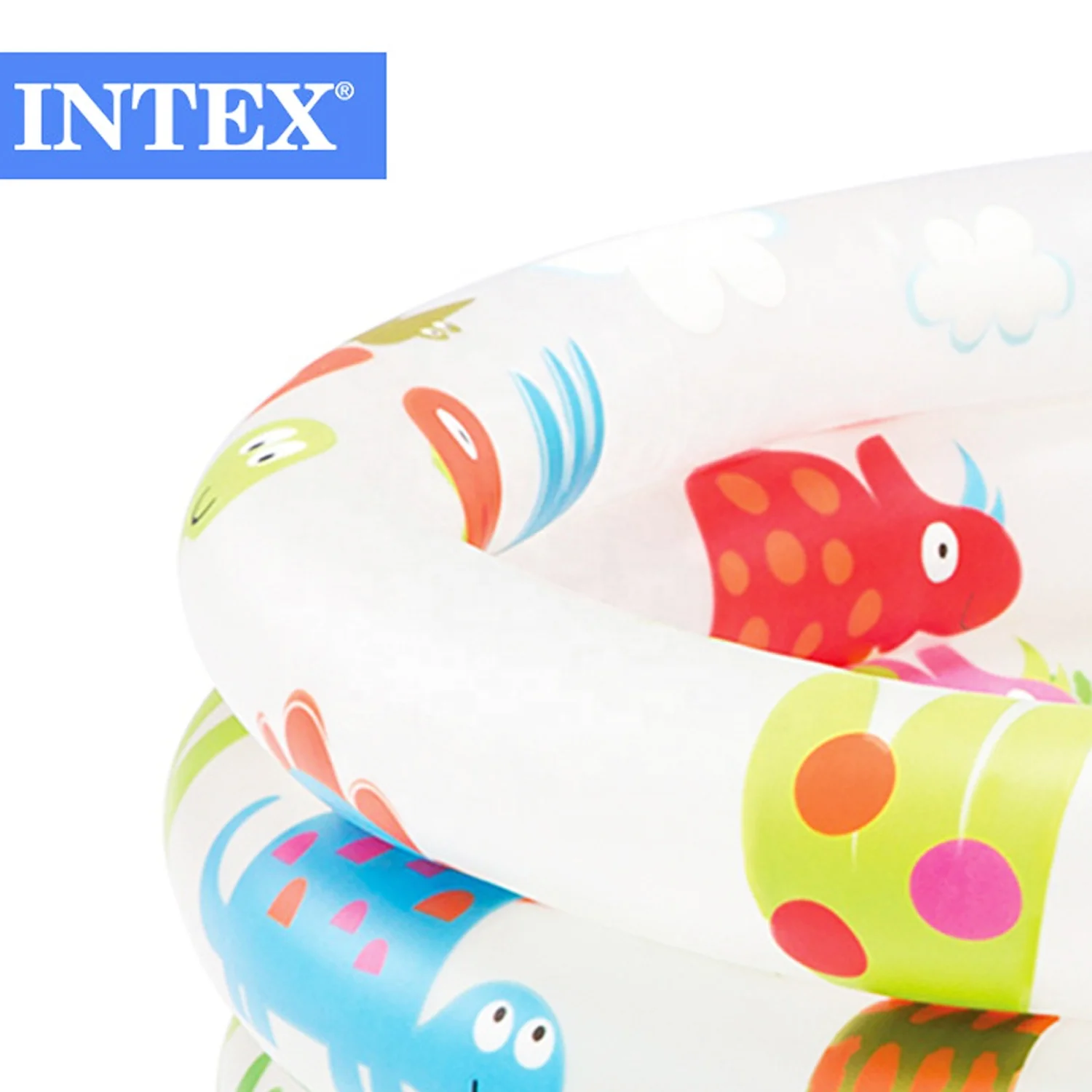 Intex 57106 Inflatable Swimming Pool Beach Buddies Dinosaur 3-Ring Baby Pool