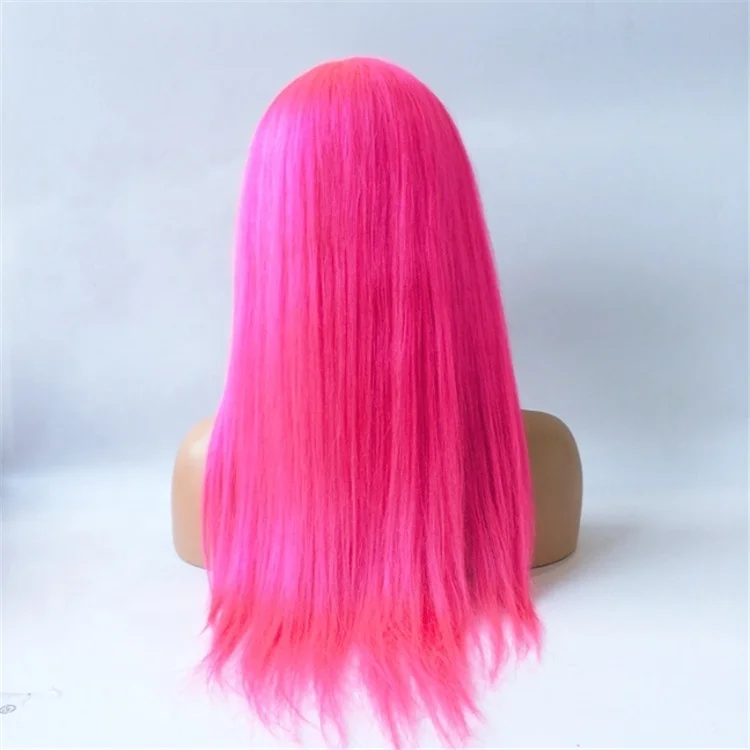 Pink Orange Yellow Virgin Hair Colorful Straight Wigs Lace Front Human Hair Wig For Women Brazilian hair in China