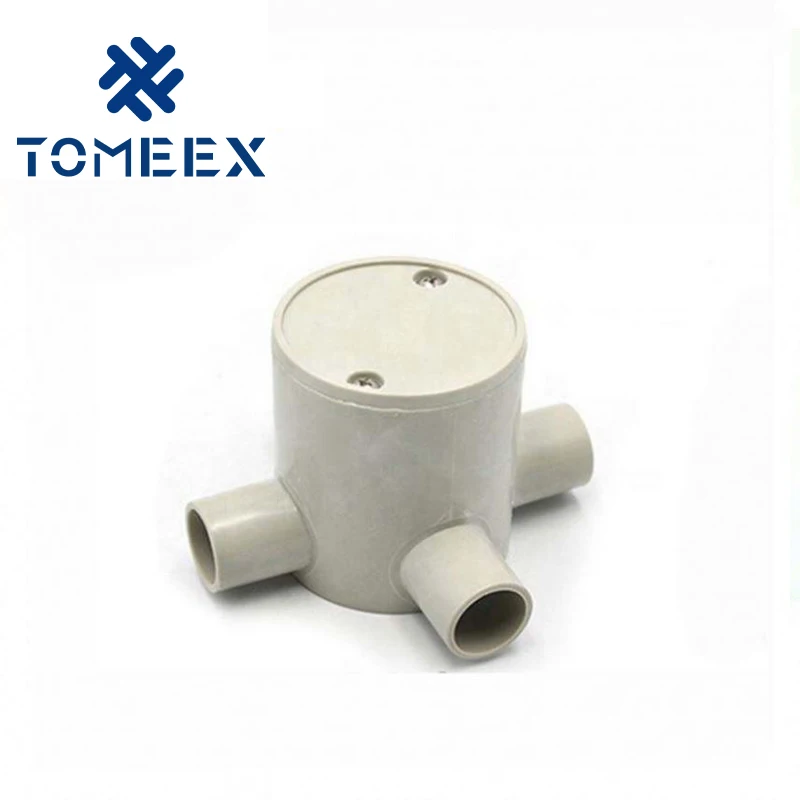 2 Way Plastic Inspection Tee PVC Deep Junction Box