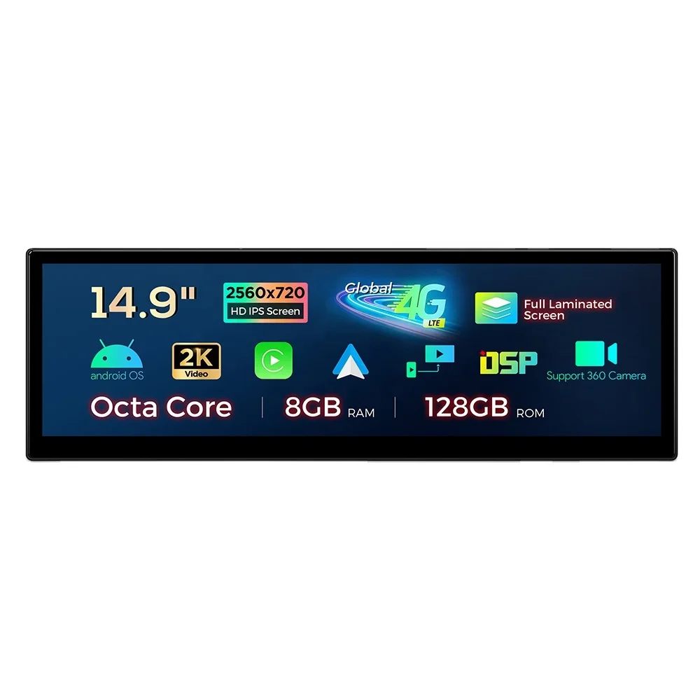 XTRONS 15 inch Car Screen For BMW 5 Series E6 0E61 M5  2005-2008 Car Radio Android13 8+128G Carplay 4G LTE Android Autoestereo