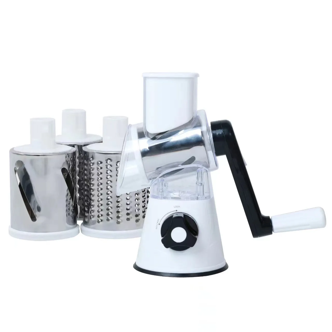 ML hot selling multi-functional hand vegetable cutter Household kitchen manual grater slicer drum type vegetable cutter