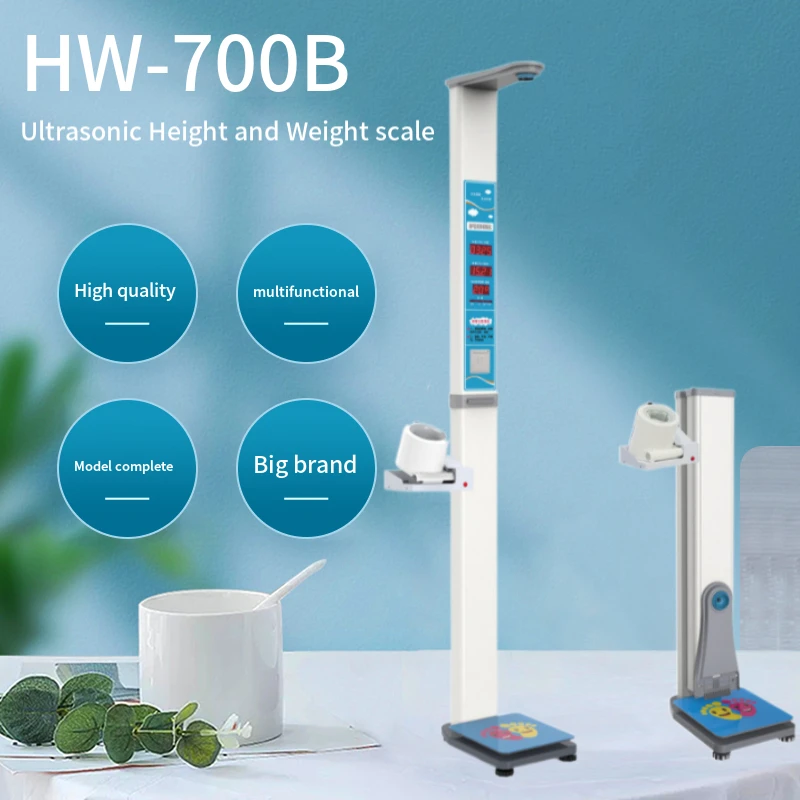 Medical ultrasonic height weight blood pressure scale digital height weighing machine