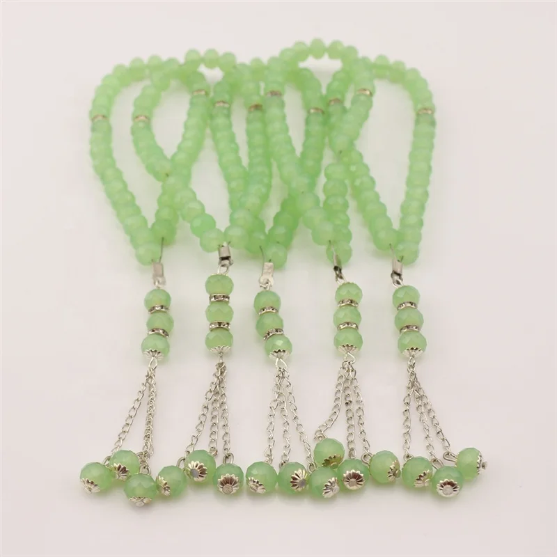 Factory directly sale K9 excellent crystal material 50pcs/lot/color 33pcs 10mm crystal islamic muslim crystal prayer bead