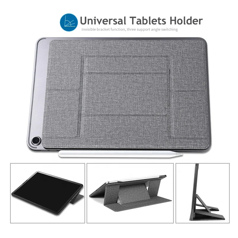 
Hot Selling Universal Tablets Holder Foldable Leather Stand Lightweight Laptop Bracket for iPad 2 3 4 5 Air Pro 2020 and Samsung 