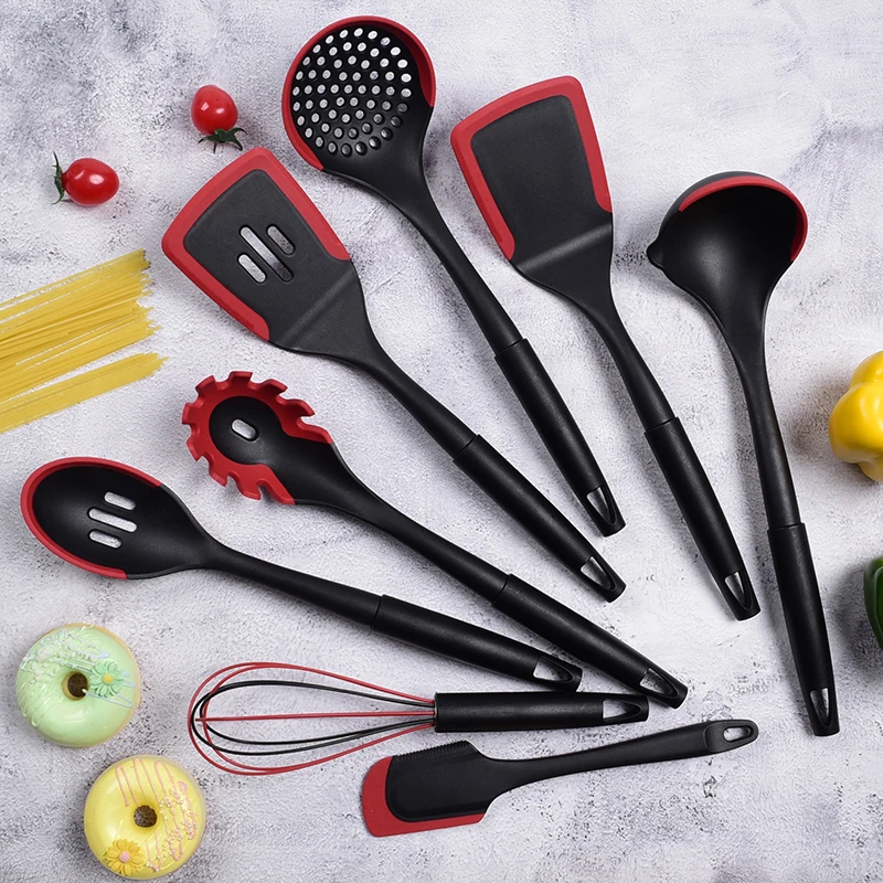 Nylon Kitchen Utensils Set 8 Piece Custom Logo Cooking Utensils Set